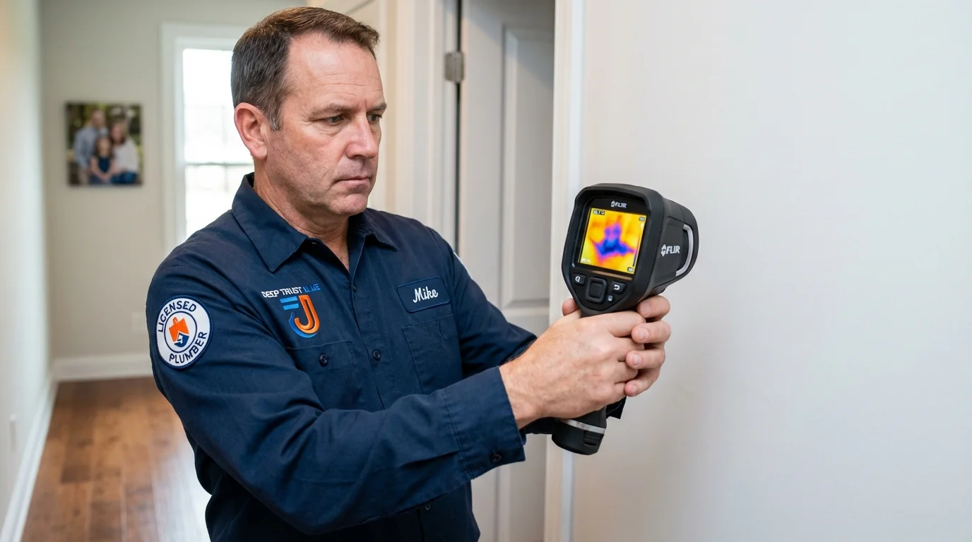 Thermal imaging leak detection by Johns Plumbing LLC in Farmland